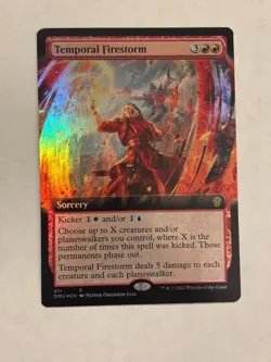 Temporal Firestorm (Extended Art) Dominaria United Foil MTG Magic the Gathering - Image 1