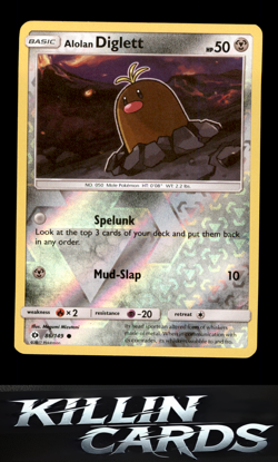 Reverse Holofoil Alolan Diglett 86/149 Pokemon Common SM Base Set Card NM - Image 1