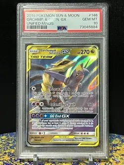 PSA 10 Pokemon Sun& Moon: Unified Minds Garchomp & Giratina GX 146/236 GEM MINT - Image 1