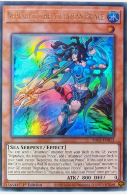 Yugioh Neptabyss, the Atlantean Prince MP16-EN236 Ultra Rare 1st Edition - Image 1