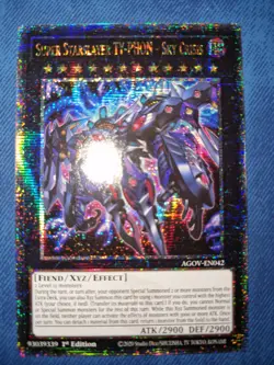 YuGiOh! Super Starslayer TY-PHON - Sky Crisis AGOV-EN042 QUARTER CENTURY RARE - Image 1