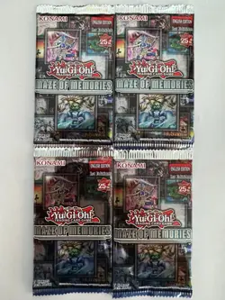 (Lot of 4) Yu-Gi-Oh! TCG - Maze of Memories - 1st Edition Booster Pack #6 - Image 1