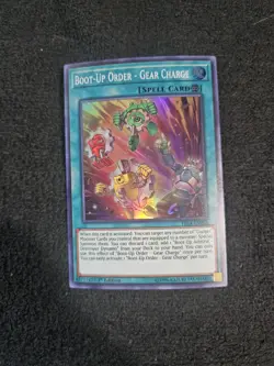 Boot-Up Order - Gear Charge - FIGA-EN003 - Super Rare - NM - 1st ed - Yugioh - Image 1