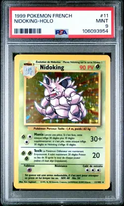 1999 Pokemon French Base Set Nidoking Holo #11 PSA 9 MINT - Image 1