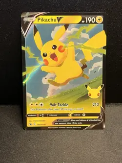 Pokemon 2021 TCG - Pikachu V SWSH143 - Promo Black Star - Celebrations - Image 1
