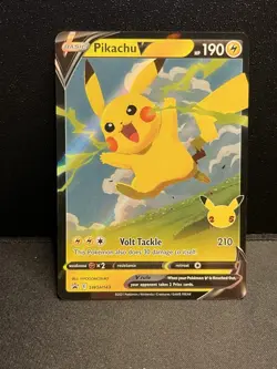 Pokemon 2021 TCG - Pikachu V SWSH143 - Promo Black Star - Celebrations - Image 1