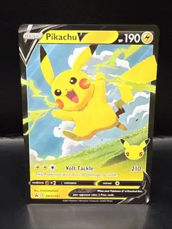 Pokemon 2021 TCG - Pikachu V SWSH143 - Promo Black Star - Celebrations - Image 2
