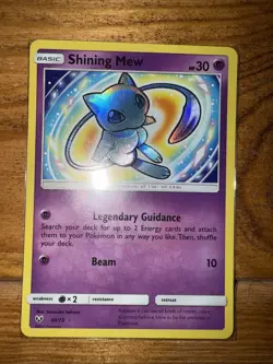 Pokemon TCG Shining Mew Shining Legends Holo Card 40/73 NM Condition - Image 1