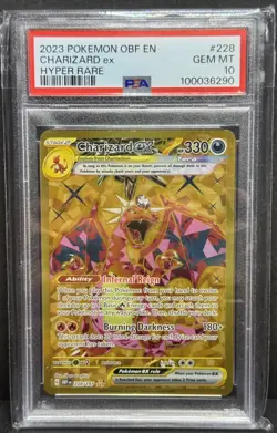 Charizard EX 2023 Pokemon Obf EN-Obsidian Flames #228 Hyper Rare PSA 10 - Image 1