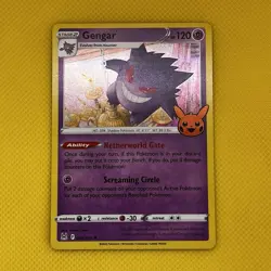 Gengar 2023 Trick Or Trade Halloween Stamp Pokemon TCG Holo Rare 066/196 - Image 1