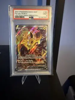 Pokemon TCG Jolteon v SWSH183 Black Star Holo Card PSA 9 - Image 1