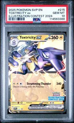 2025 Pokemon Toxtricity #215 ex Illustration Contest Promo 2024 PSA 10 Gem Mint - Image 1