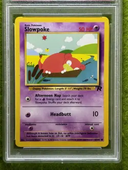 Pokemon TCG Slowpoke PSA 8 NM - MT Card 2000 POKEMON Team Rocket SLOWPOKE #67 - Image 3