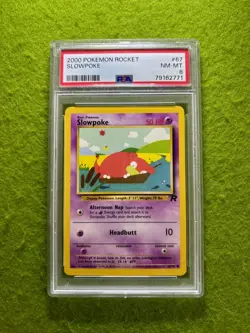 Pokemon TCG Slowpoke PSA 8 NM - MT Card 2000 POKEMON Team Rocket SLOWPOKE #67 - Image 5