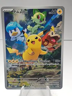 Pikachu 027 Black Star Promo Pokemon Card Holo Full Art Rare Paldea Evolved -#12 - Image 1
