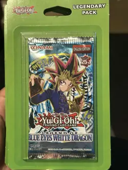 Yugioh Legend of Blue Eyes White Dragon LOB Legendary Blister Pack NEW SEALED 3x - Image 2
