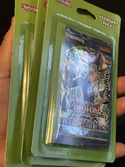 Yugioh Legend of Blue Eyes White Dragon LOB Legendary Blister Pack NEW SEALED 3x - Image 3