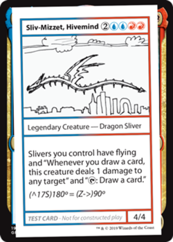 Near Mint x 1 Sliv-Mizzet, Hivemind (No PW Symbol) Mystery Booster Playtest Card - Image 1