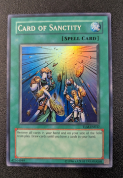 Card of Sanctity TLM-EN037 Unlimited Edition Super Rare LP Yugioh - Image 1