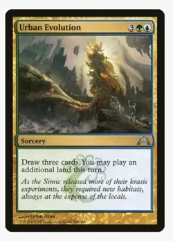 Urban Evolution #204 Gatecrash Magic Card With Protective Sleeve - Image 1