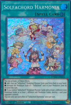1X NM Solfachord Harmonia - ANGU-EN024 - Super Rare 1st Edition yugioh - Image 1