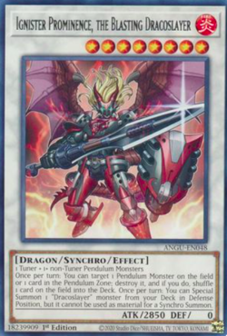 1X NM Ignister Prominence, the Blasting Dracoslayer - ANGU-EN048 - Rare yugioh - Image 1