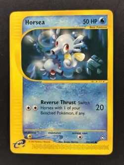Horsea 85/147 - Aquapolis E-Series 2002 Non-Holo Pokemon Card - LP - Image 1