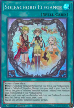 1X NM Solfachord Elegance - ANGU-EN022 - Super Rare 1st Edition yugioh - Image 1