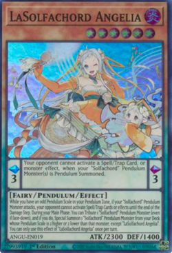 1X NM LaSolfachord Angelia - ANGU-EN019 - Super Rare 1st Edition yugioh - Image 1