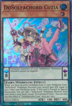 1X NM DoSolfachord Cutia - ANGU-EN014 - Super Rare 1st Edition yugioh - Image 1