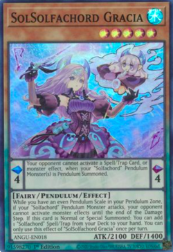 1X NM SolSolfachord Gracia - ANGU-EN018 - Super Rare 1st Ed yugioh - Image 1