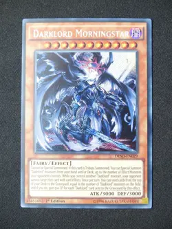 Darklord Morningstar DESO Secret Rare - 1st ed Yugioh Card #39R - Image 1