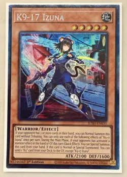 K9-17 Izuna 1st Edition Collector's Rare JUSH-EN031 Yu-Gi-Oh! - Image 1