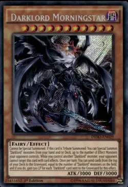 Darklord Morningstar 1st Ed Secret DESO-EN029 Yu-Gi-Oh! - Image 1