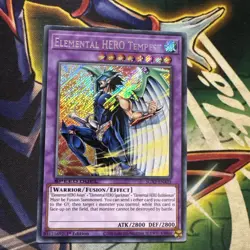 Yugioh! Elemental Hero TEmpost SGX2-ENA21 Secret Rare 1st Edition NM - Image 1