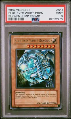 Yugioh Blue-Eyes White Dragon JMP-001 PSA 9 Mint Shonen Jump Promo 2002 Holo - Image 1