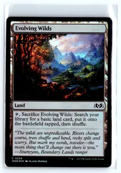 FOIL Evolving Wilds Wilds of Eldraine Common - MTG Magic the Gathering Card - Image 1