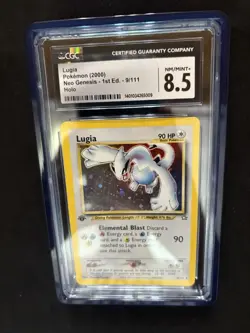 Pokemon Neo Genesis Lugia Holo Card 9/111 First Edition CGC 8.5 REGRADEABLE - Image 1