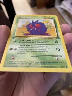 Pokemon TCG Venonat Jungle Card 63/64 Regular Common 1st Edition - Image 2