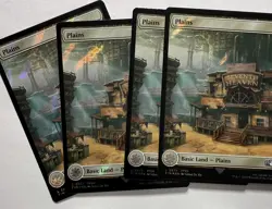 X4 Plains 0572 Final Fantasy Foil MTG NM Magic Land Card - Image 1