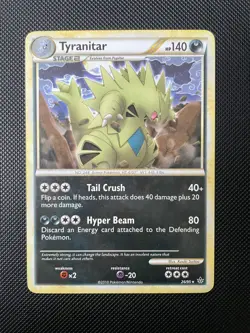 Tyranitar 26/95 HGSS Unleashed Non Holo Rare - Pokemon Card - LP - Image 1