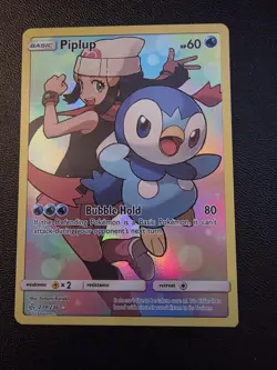 Pokemon TCG Piplup Holo Secret Rare Card Cosmic Eclipse 239/236 - Image 1