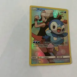 Pokemon TCG Piplup Holo Secret Rare Card Cosmic Eclipse 239/236 - Image 3