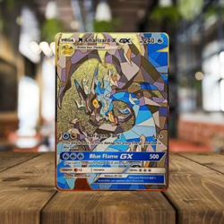 Mega charizard GX Mosaic Gold Metal Card Gift / Display - Image 1