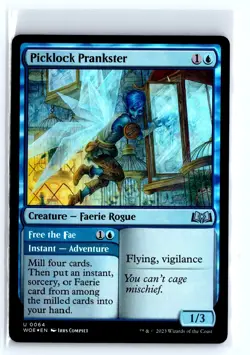 FOIL Picklock Prankster Wilds of Eldraine - MTG Magic the Gathering Card - Image 1