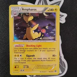 Pokemon Card TCG 2016 XY Steam Sieg Holographic Rare Ampharos 40/114 NM - Image 1