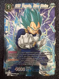 Dragon Ball Super Card Game SSB Vegeta, Blue Strike EX25-15 EX NM - Image 1