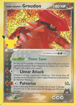 Pokemon Card Team Magmas Groudon 9/95 Celebrations Classic Collection Near Mint - Image 1