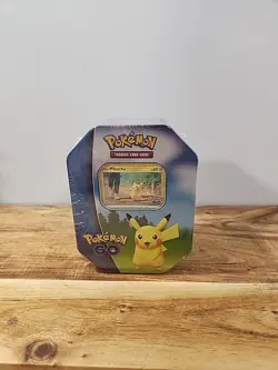 Pokemon Go Trading Card Tin 2022 Still Sealed New Pikachu - Image 1