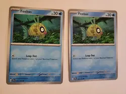 Pokemon TCG Surging Sparks Feebas Card 041/191 NM Condition Set Of 2 Cards - Image 1